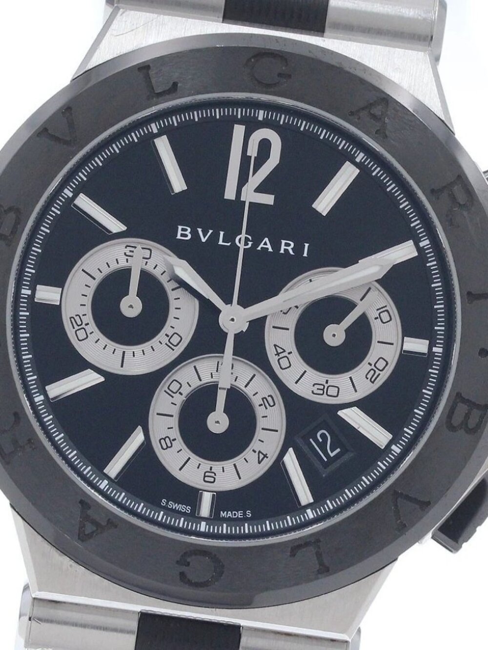 BVLGARI Diagono ceramic DG42SCCH Chronograph Automatic Men's Watch_962356